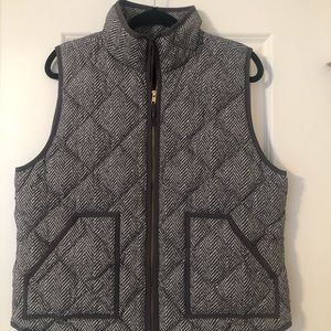 J Crew Quilted Herringbone Vest